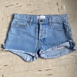 American Apparel light denim shorts